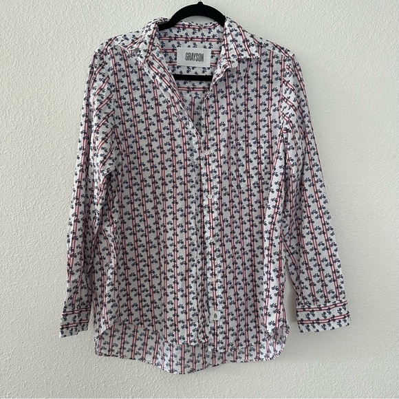 Grayson bicycle button down top Sz3 - Picture 1 of 6